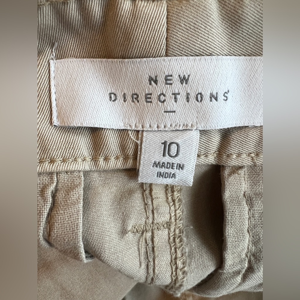 New Direction Khaki Chino Twill Pants Size 10 New with Tags - Picture 5 of 6